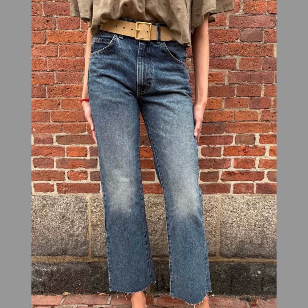 NWT Nili Lotan CALLA JEAN High-Rise Non-Stretch Straight Leg Denim size 25